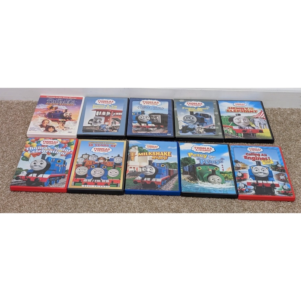 Thomas The Train DVD Lot of 10 Thomas & Friends Movie TV Shows Cartoon VTG